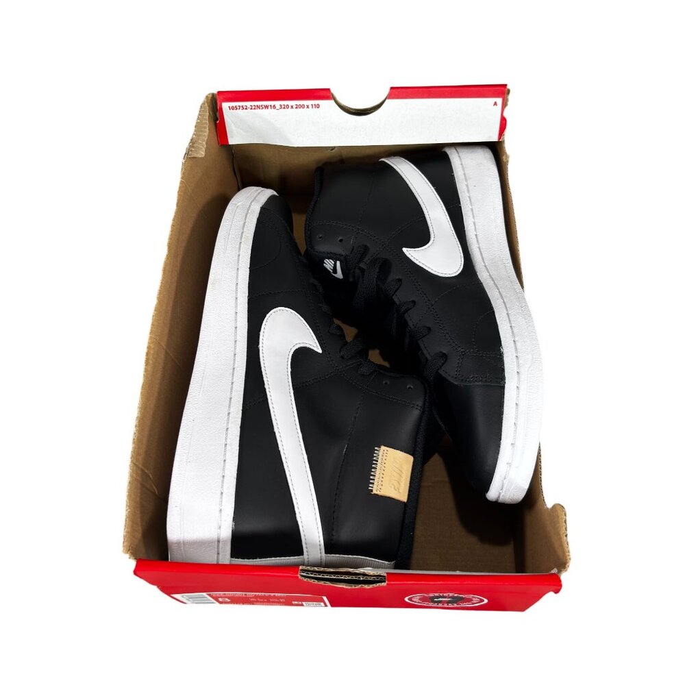 Nike Court Royale 2 Mid Sneakers Size 8 Black/White Onyx - Picture 12 of 13